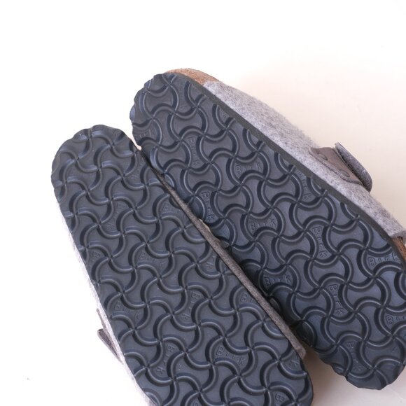 Birkenstock Kyoto Light Gray 37N US 6 UK 4.5 Sandals Narrow Wool Felt Leather - Picture 5 of 5